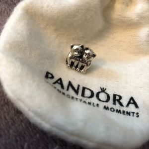 2 cats side by side pandora charm